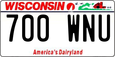 WI license plate 700WNU