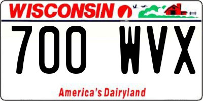 WI license plate 700WVX