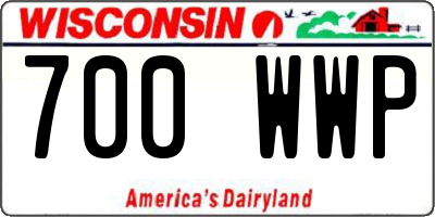 WI license plate 700WWP