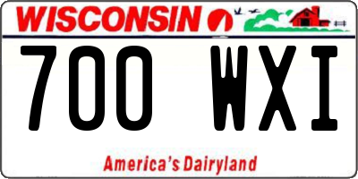 WI license plate 700WXI