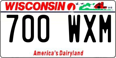 WI license plate 700WXM