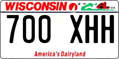 WI license plate 700XHH