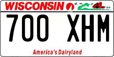 WI license plate 700XHM