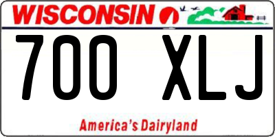 WI license plate 700XLJ