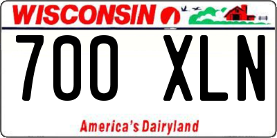 WI license plate 700XLN