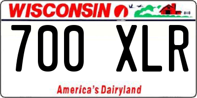 WI license plate 700XLR