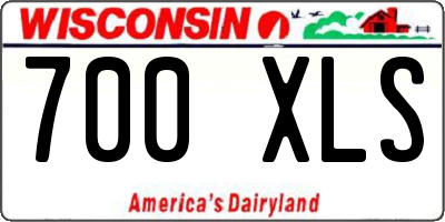 WI license plate 700XLS