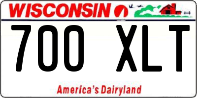 WI license plate 700XLT