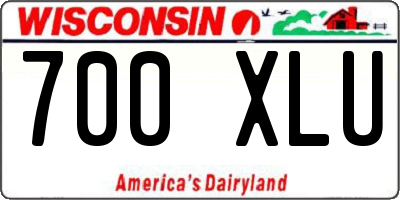 WI license plate 700XLU