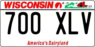 WI license plate 700XLV