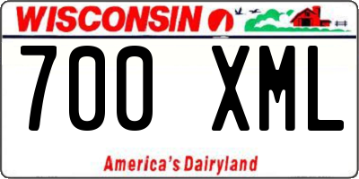 WI license plate 700XML