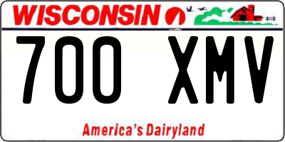 WI license plate 700XMV