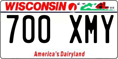 WI license plate 700XMY