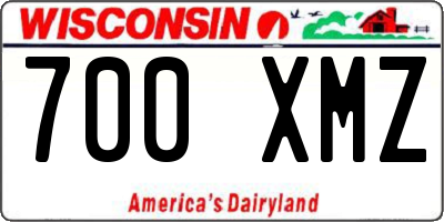 WI license plate 700XMZ