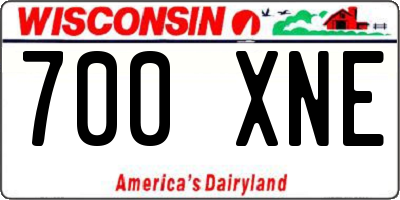 WI license plate 700XNE