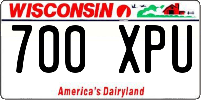 WI license plate 700XPU