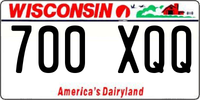 WI license plate 700XQQ