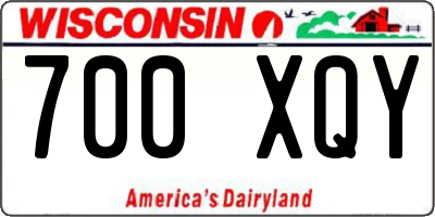 WI license plate 700XQY
