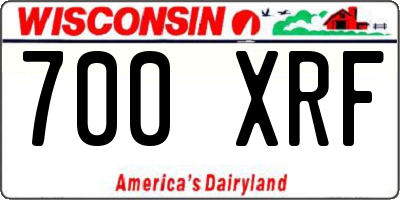 WI license plate 700XRF