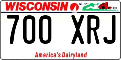 WI license plate 700XRJ