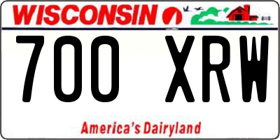 WI license plate 700XRW