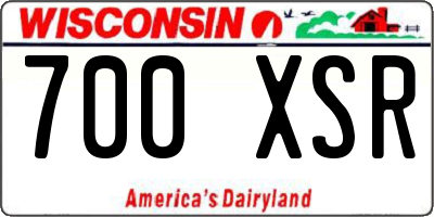 WI license plate 700XSR