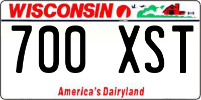 WI license plate 700XST