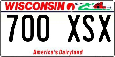 WI license plate 700XSX