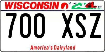 WI license plate 700XSZ