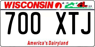 WI license plate 700XTJ