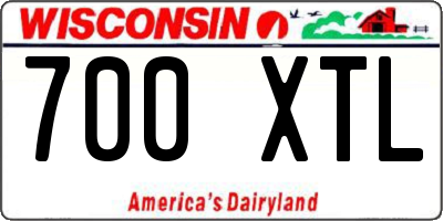 WI license plate 700XTL