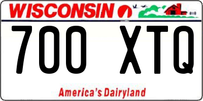 WI license plate 700XTQ