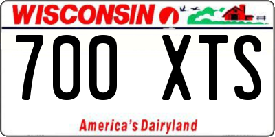 WI license plate 700XTS