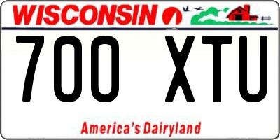 WI license plate 700XTU
