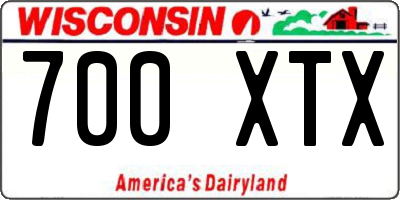 WI license plate 700XTX