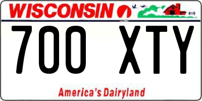 WI license plate 700XTY