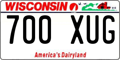WI license plate 700XUG