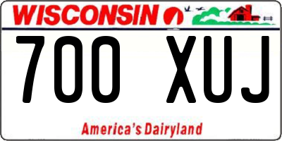 WI license plate 700XUJ