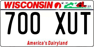 WI license plate 700XUT