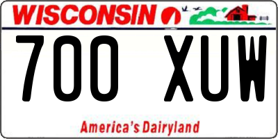 WI license plate 700XUW