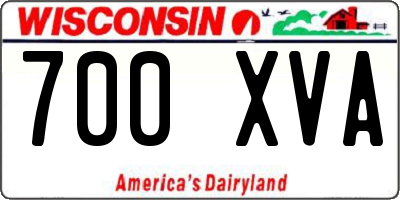 WI license plate 700XVA