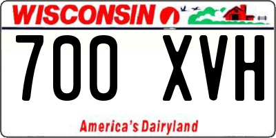 WI license plate 700XVH