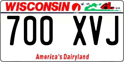 WI license plate 700XVJ