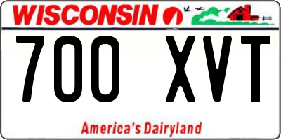 WI license plate 700XVT