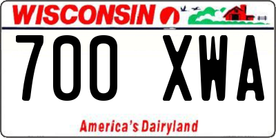 WI license plate 700XWA