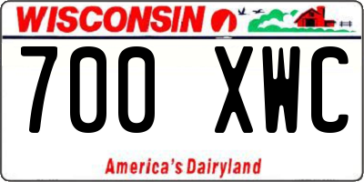 WI license plate 700XWC