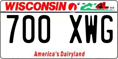 WI license plate 700XWG