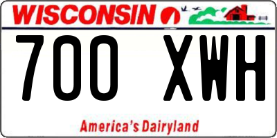 WI license plate 700XWH