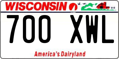WI license plate 700XWL