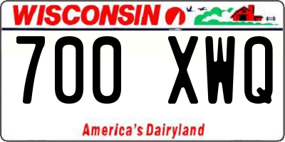 WI license plate 700XWQ